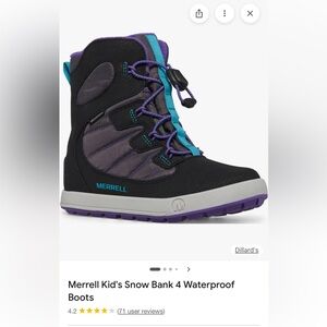 NWT Merrell Kids Waterproof Winter Boots